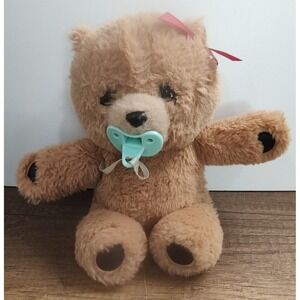 Little Live Pets Cozy Dozy Beau the Bear Stuffed Plush Teddy Pacifier Works S10
